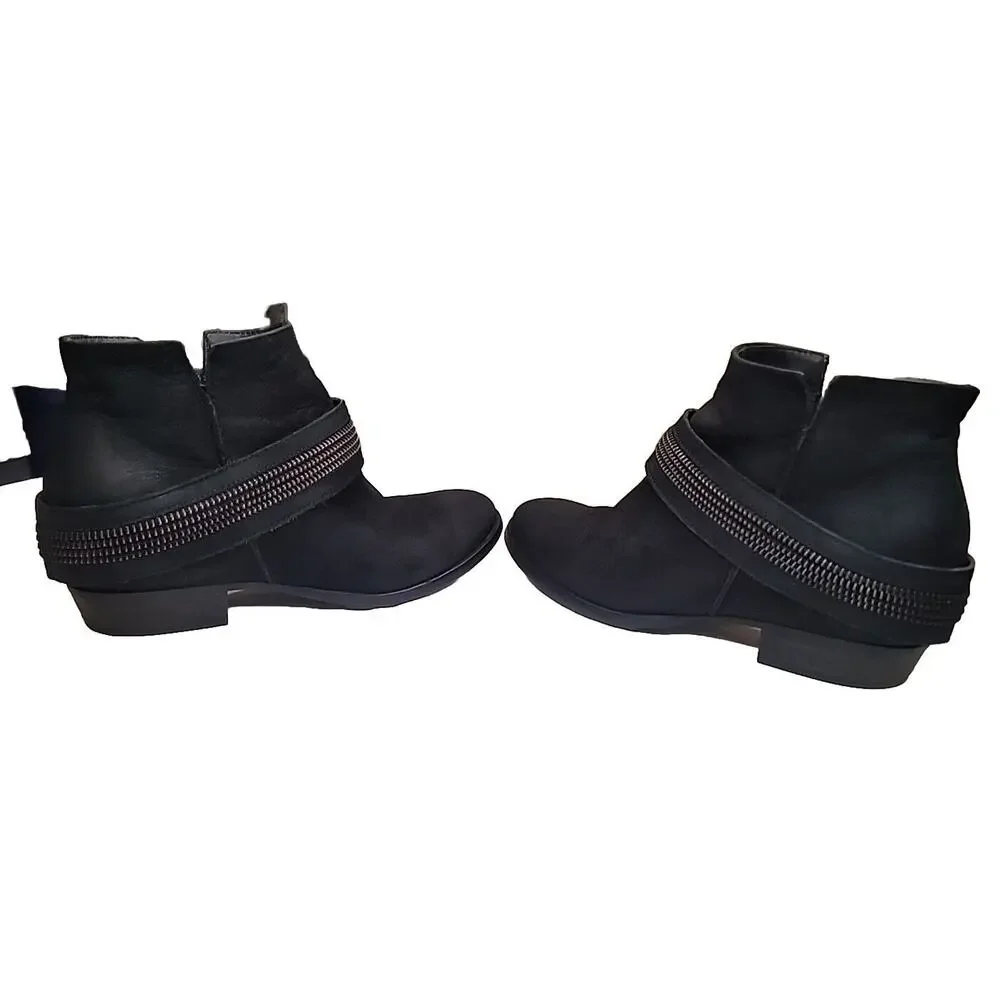 Paul Green Boots Ankle Booties Womens 6 Obermaterial ECHT Leder Heels Black